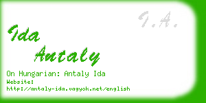 ida antaly business card